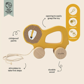 Wooden pull along toy - Mr. Lion - Kollektive - Official distributor